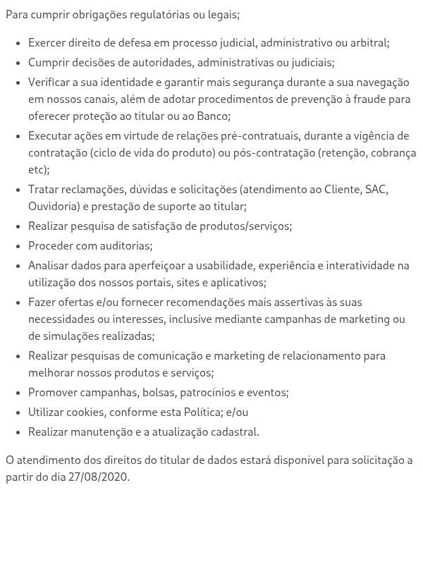 Por que a Webmotors trata dados pessoais?