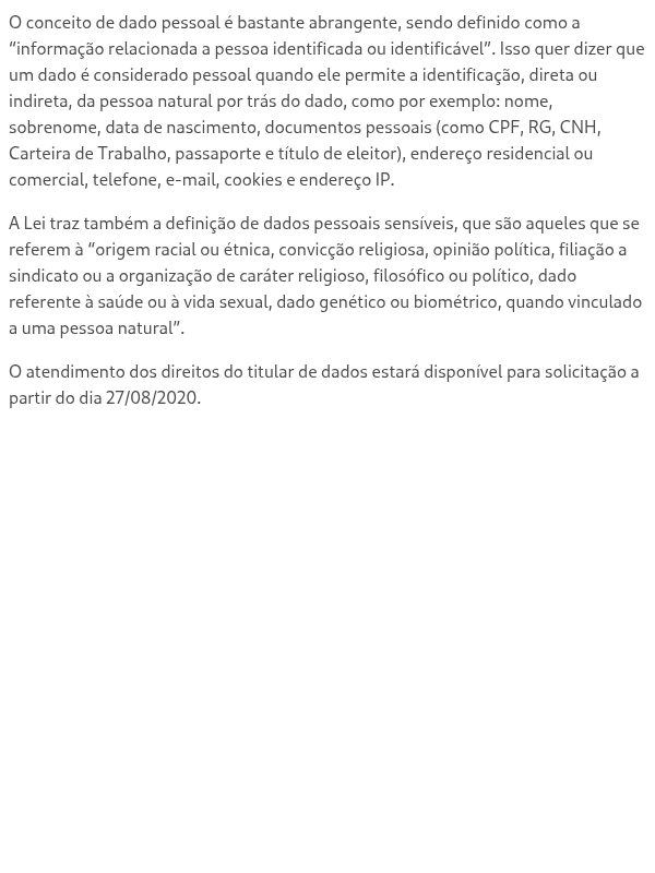 O que são dados pessoais e dados pessoais sensíveis?