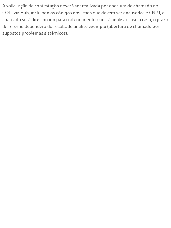 Contestação de leads