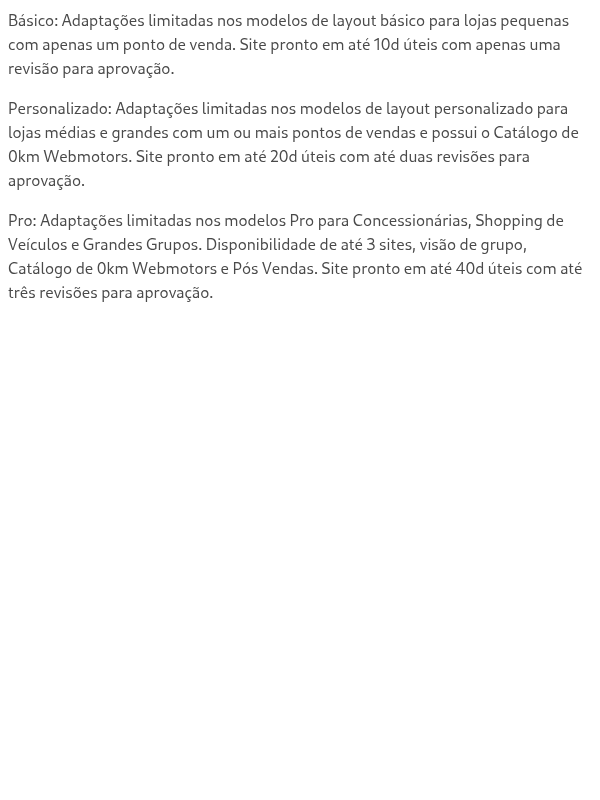 Qual a diferença de cada site?