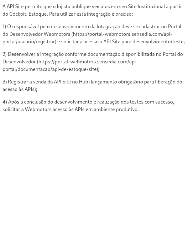 Integração de sites terceiros: