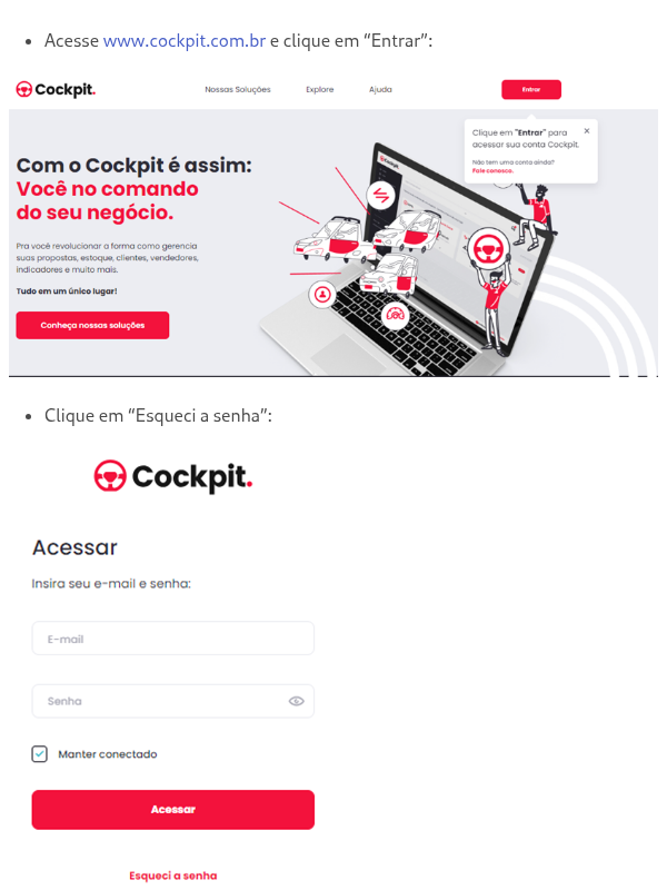 Como redefinir a senha do lojista?