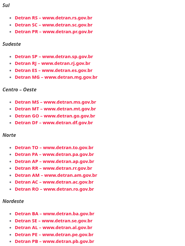 Saiba os sites do DETRAN em todo o Brasil e confira os serviços online disponíveis na sua região