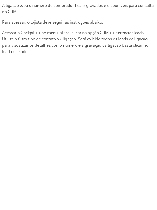 Como visualizar as ligações recebidas dentro do CRM?