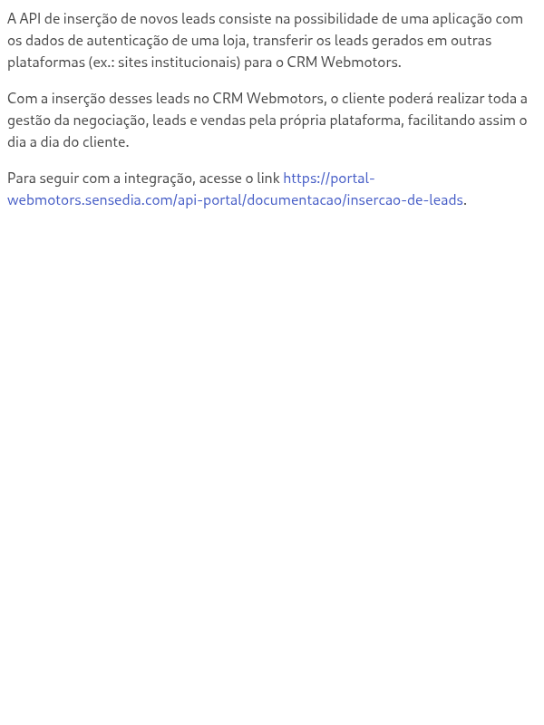 Integração de leads com sites institucionais