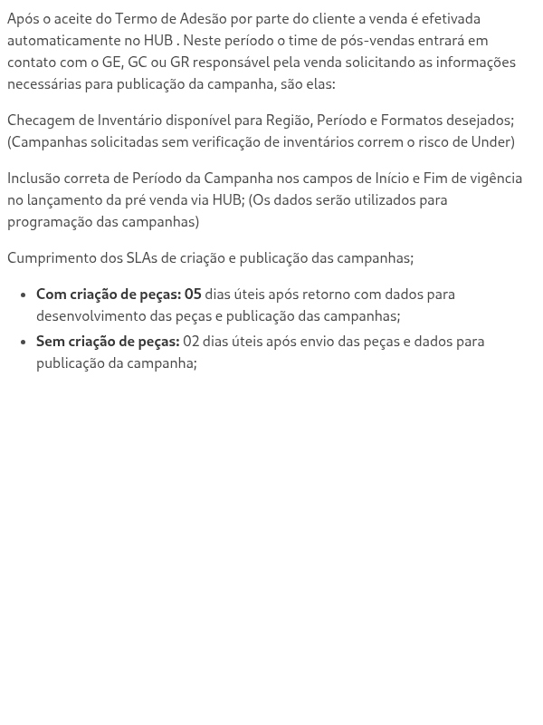 Fluxo de faturamento de Mídias