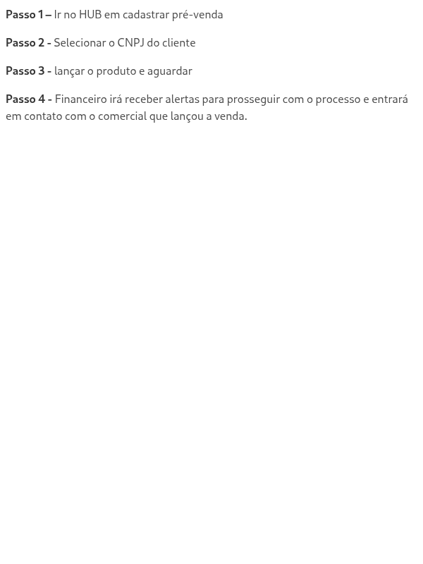 Como lançar a venda?