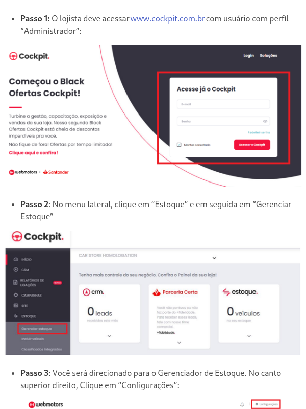 Como cadastrar um usuário com perfil “API Site” no Cockpit?