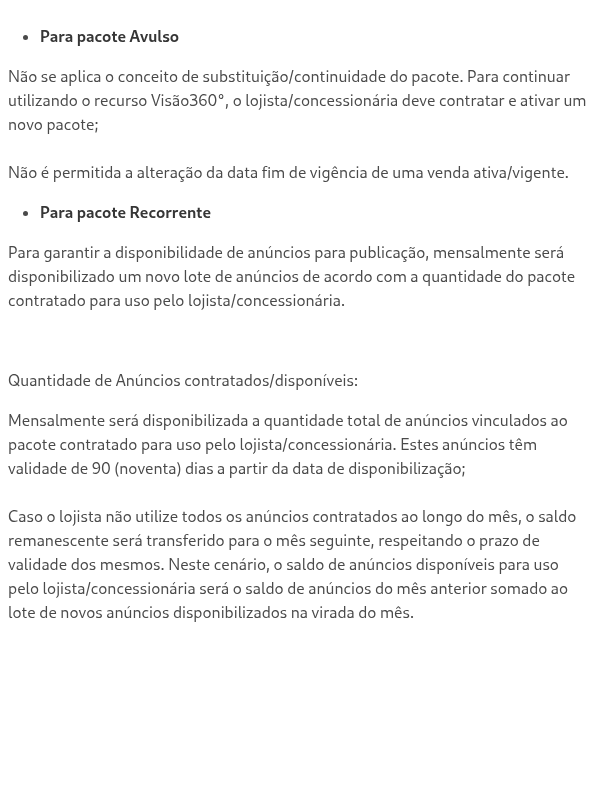 Quais são os pacotes disponível para esse produto?