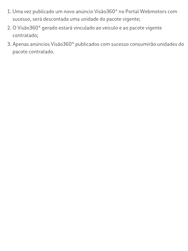 Como é feito a geração de um novo anúncio Visão360°?