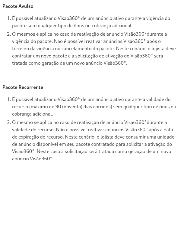 Como é feita a Atualização e Reativação de um anúncio Visão360°?