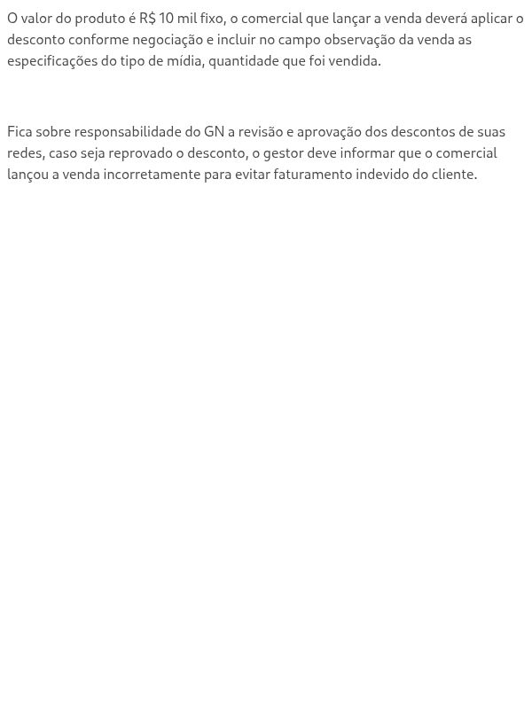 Fluxo de aprovação de desconto