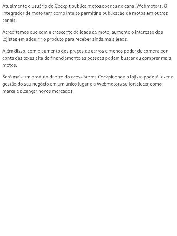 O que é o Integrador de Moto?
