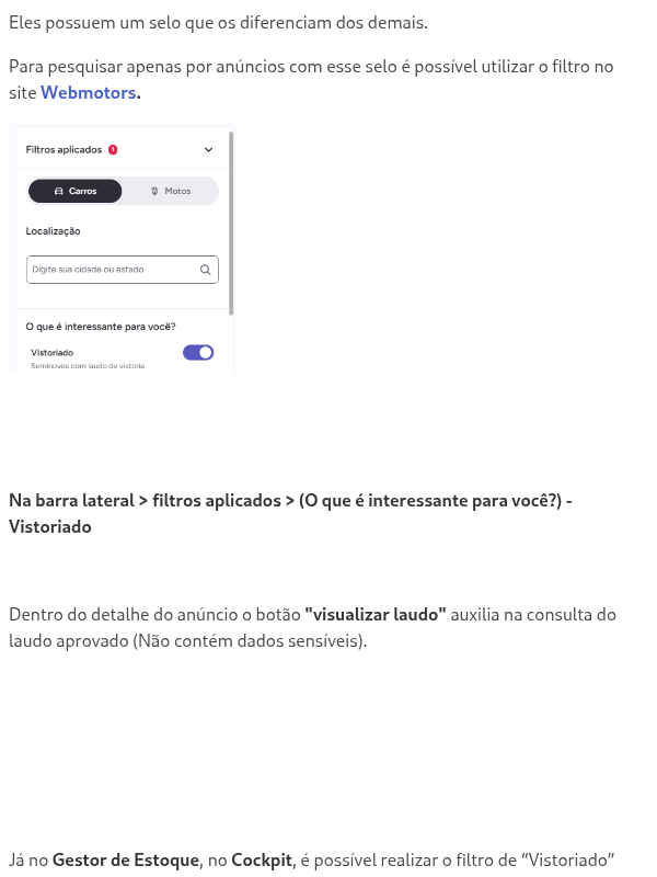 Como diferenciar um anúncio Vistoriado?