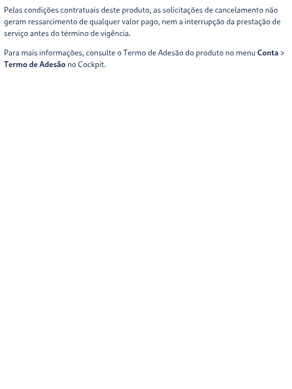 Como solicitar o cancelamento da contratação do Visão360° vídeo?