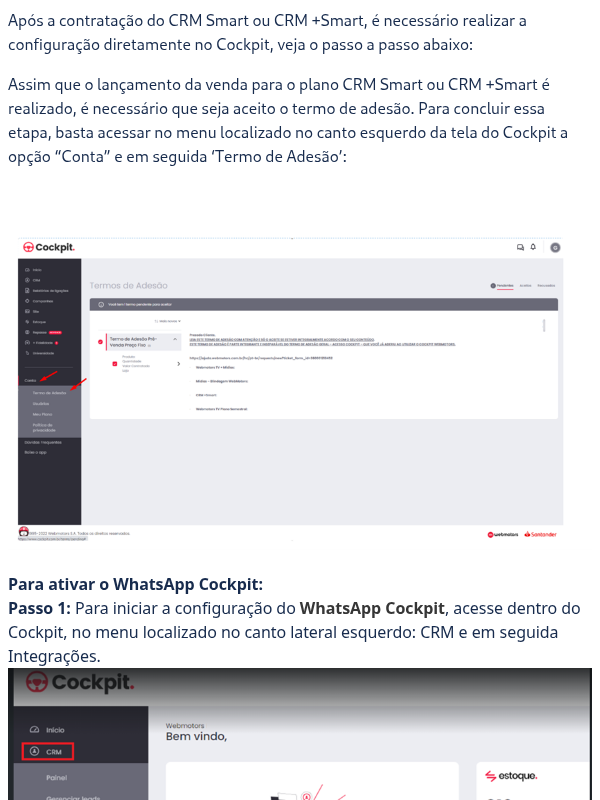Como fazer a integração com o WhatsApp Cockpit?