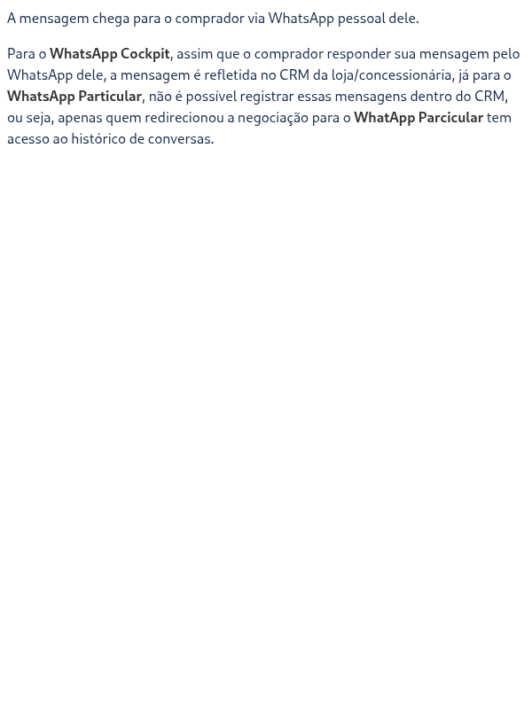 WhatsApp: Como a mensagem chega para o comprador?