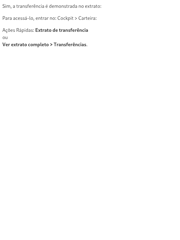 Consigo consultar meu histórico de transferência?