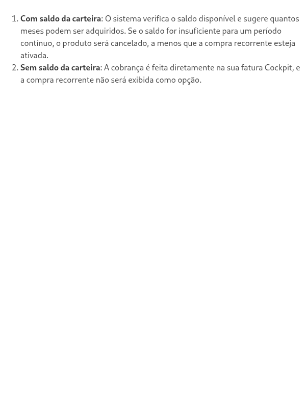 Como funciona o pagamento com e sem saldo da carteira?