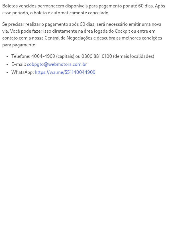 Por quanto tempo um boleto vencido fica disponível para pagamento?