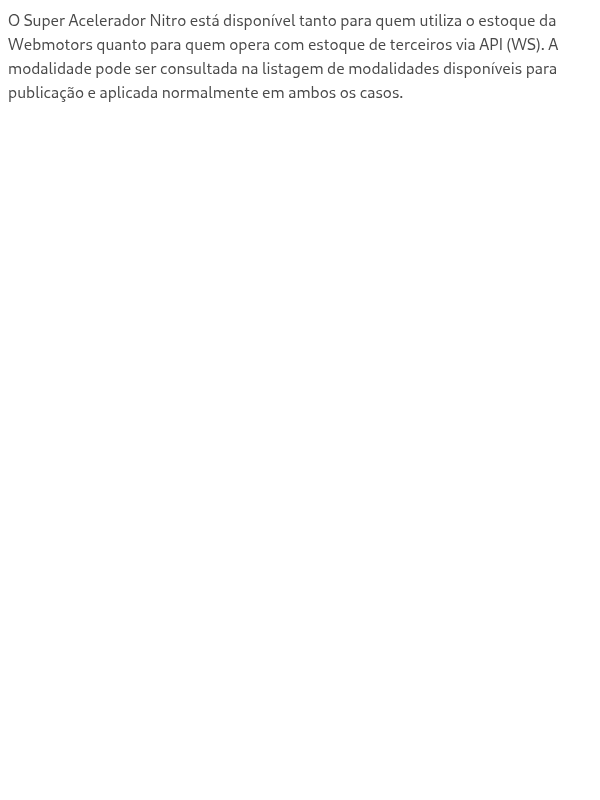 É exclusivo para o estoque Webmotors ou quem usa estoque terceiro (WS) também pode utilizar?