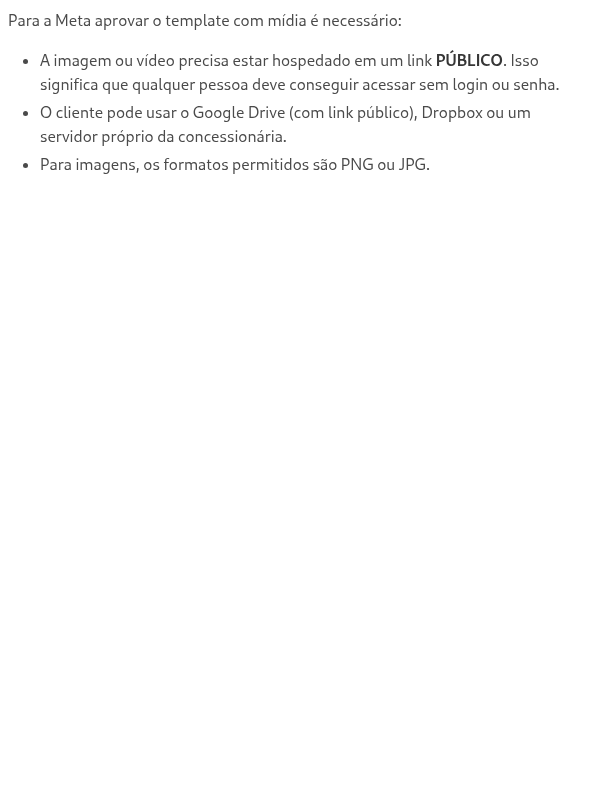 Templates com MÍDIA (imagem ou vídeo)